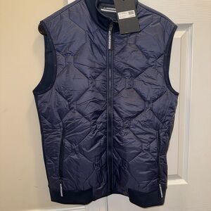 J.Lindeberg Men's Navy Quilted Vest